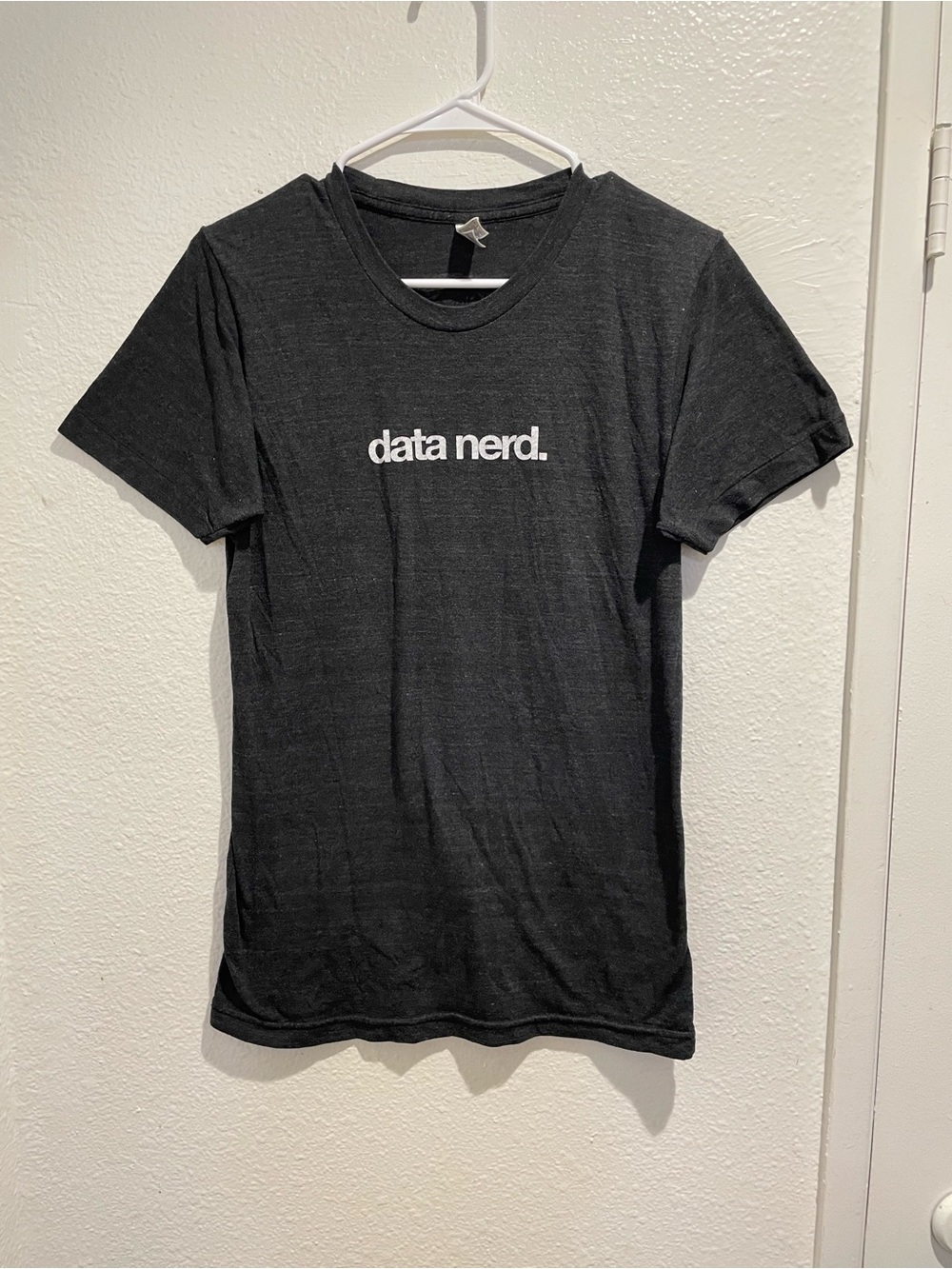New Relic American Apparel Men's Charcoal Data Nerd Graphic Tee Size S